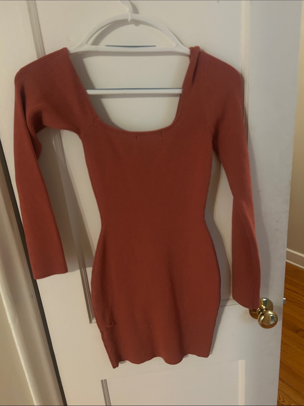 ALL THE WAYS Women’s Rust Ribbed Tank Dress - Red-Orange